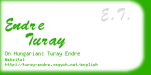 endre turay business card